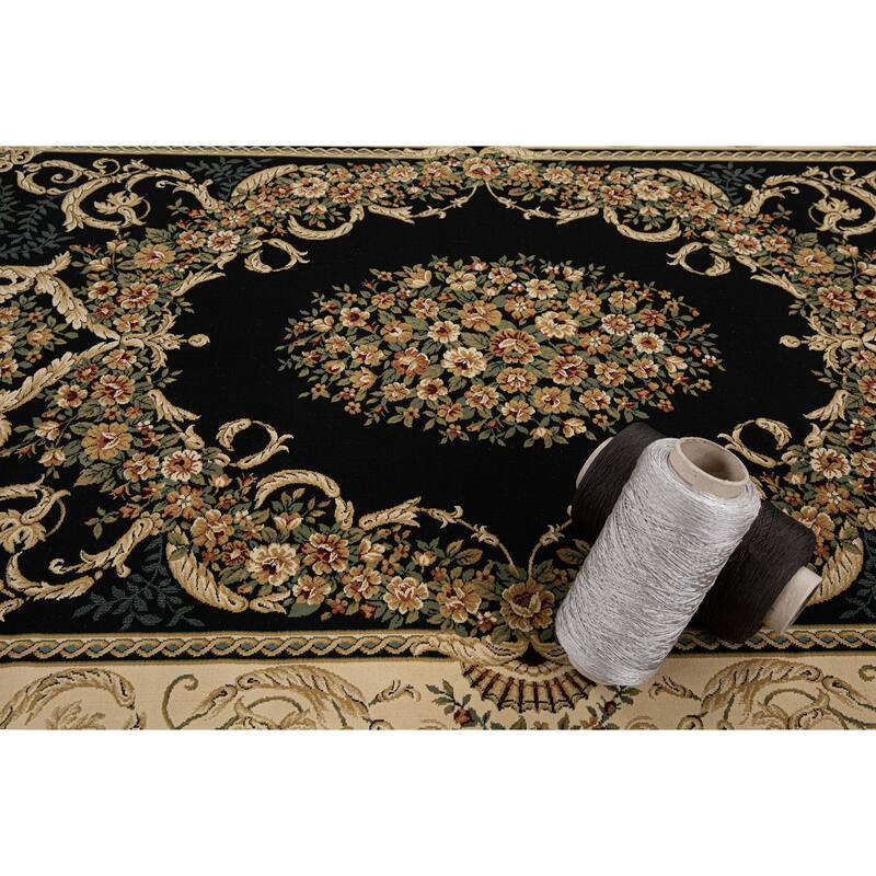 Aubusson Collection Classic Medallion Area Rug