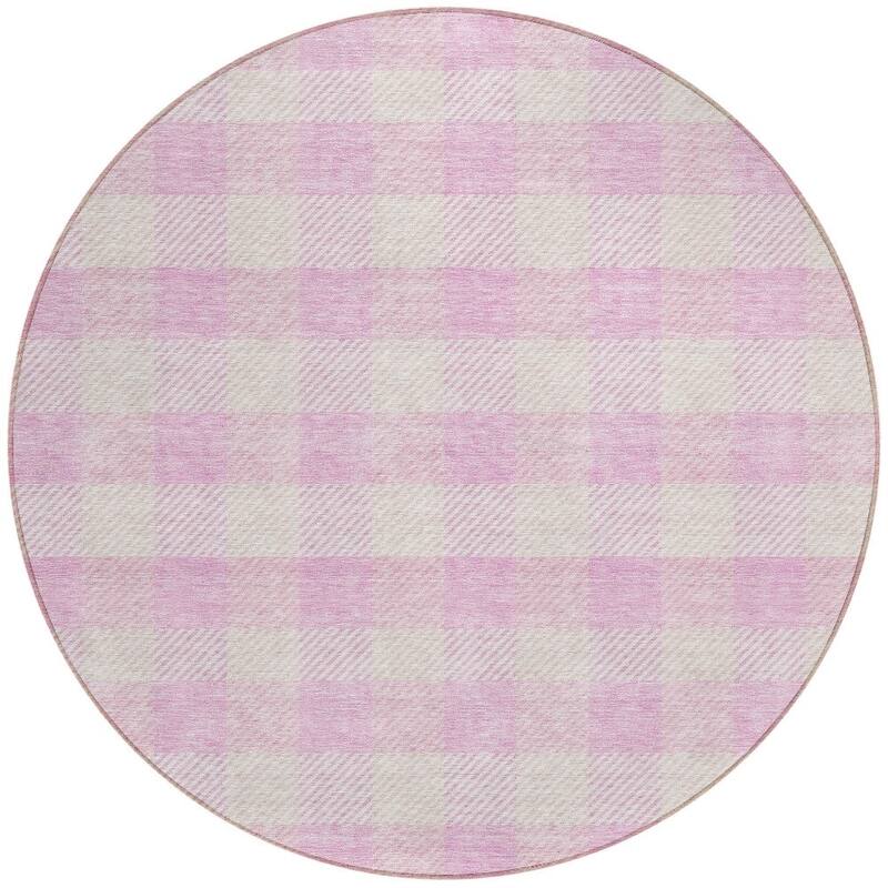 HomeRoots Plaid Transitional Rectangle Outdoor Rug