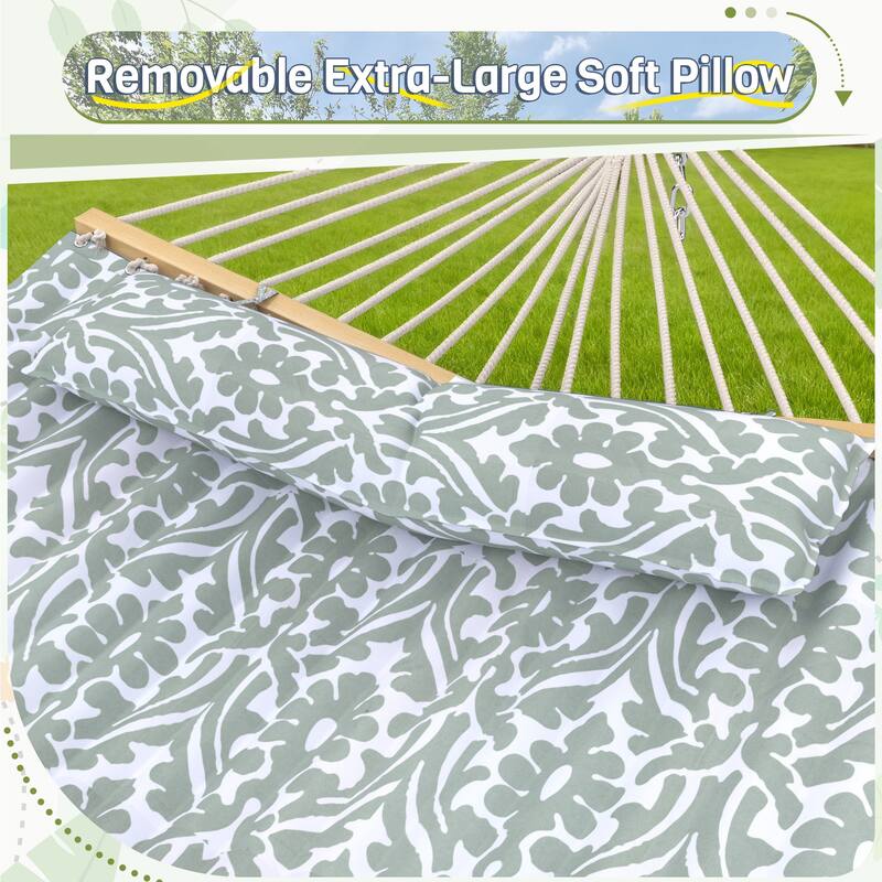 EROMMY Modern Portable Hammock, Hand-Woven Ropes, Anti-Tipping Design for Backyards, Beaches & Campsites