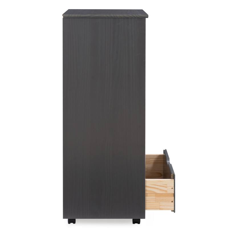 40” Gray Rolling Storage Cabinet with 8 Drawer