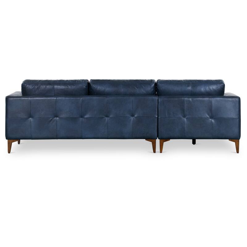 Poly & Bark Calle 114" Right-Facing Sectional - Full Grain Genuine Italian Leather