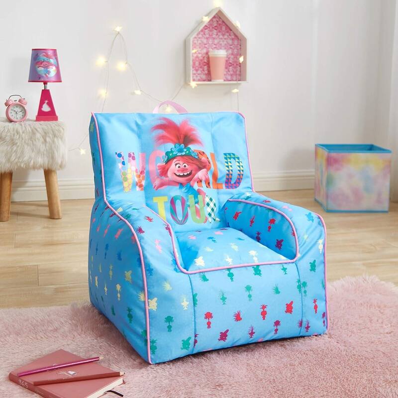 DreamWorks Trolls World Tour Kids Bean Bag Chair with Carry Handle