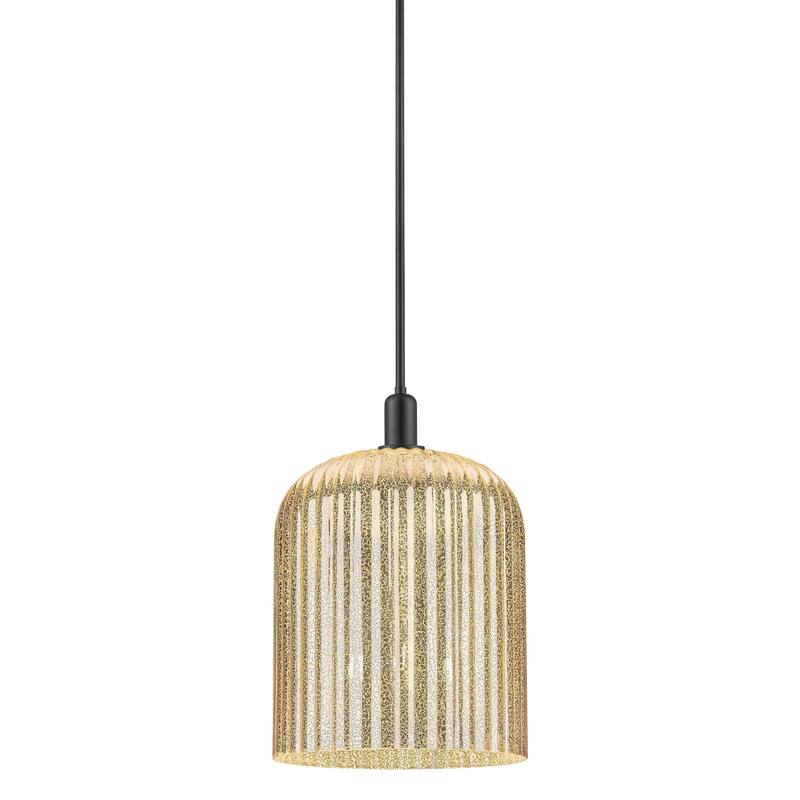 Innovations Lighting 716-3S-18-12 Bridal Veil Pendant Bridal Veil 3 - Matte Black / Mercury