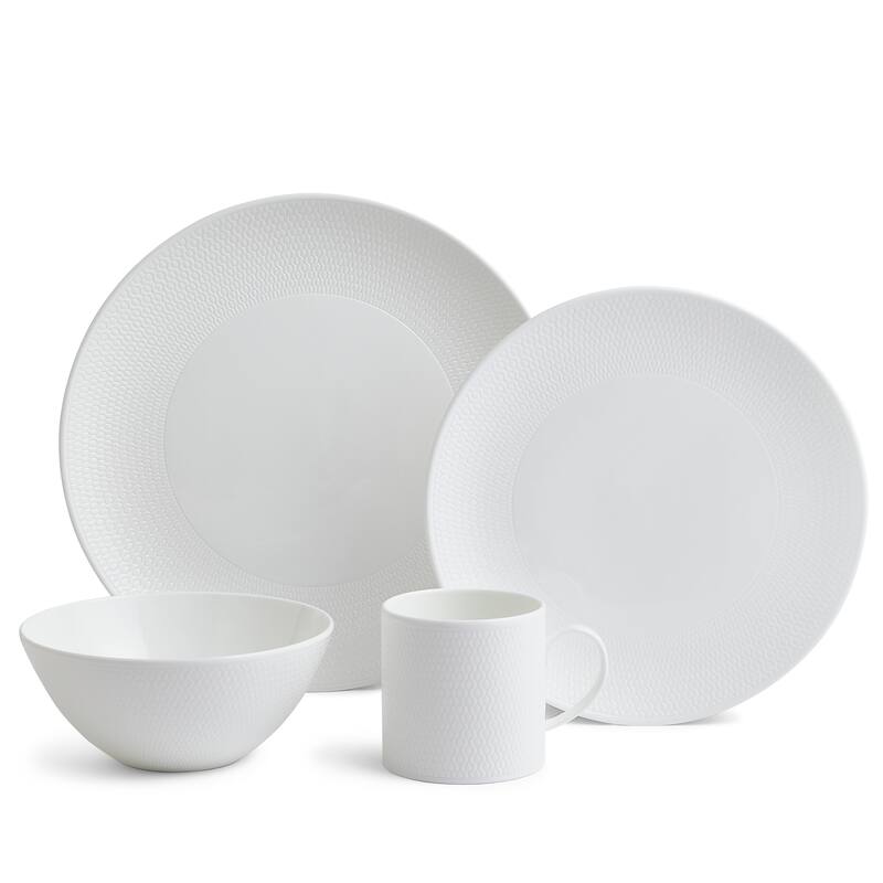 Wedgwood Gio White 4-piece Fine Bone China Place Setting