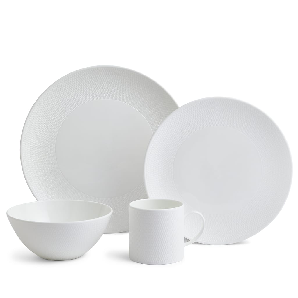 Wedgwood Gio White 4-piece Fine Bone China Place Setting