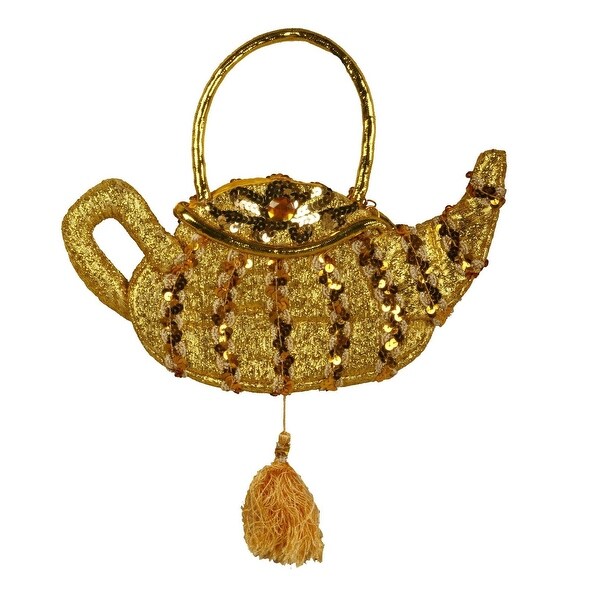 gold sequin purse