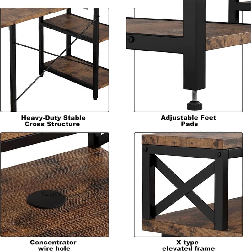 Home Office Desk with Keyboard Tray