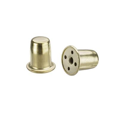 Aspen Creative 2 Pack, Lamp Finial in Polished Brass Finish, 1" Tall - POLISHED BRASS