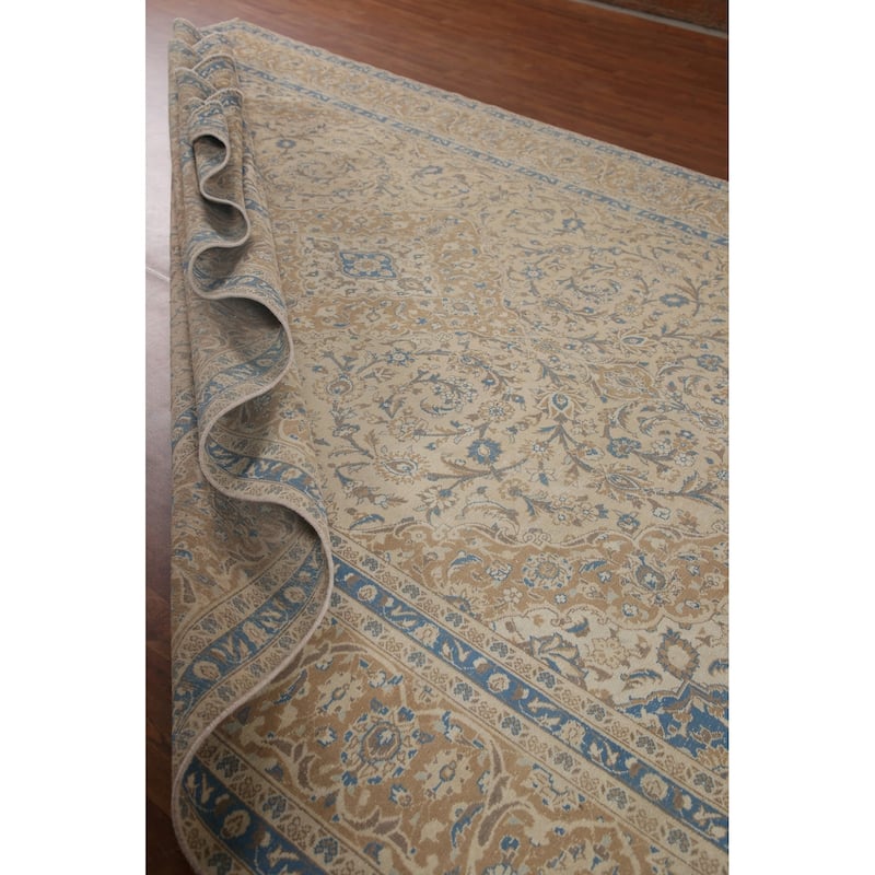 Traditional Kashan Persian Vintage Area Rug Hand-knotted Wool Carpet - 9'7" x 12'6"