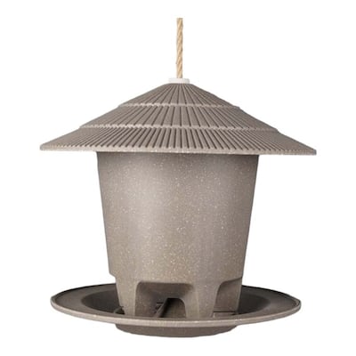 Earthy Sustainable Deluxe Outdoor Round Bird Feeders 8.6"Dia x 7.5"H