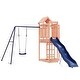 preview thumbnail 12 of 17, vidaXL Swing Set Outdoor Backyard Wooden Playground Equipment for Kids Age 3-8