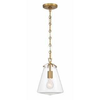 Voss 1 Light Luxe Gold Mini Pendant - 8.25"W x 11.5"H x 8.25"D
