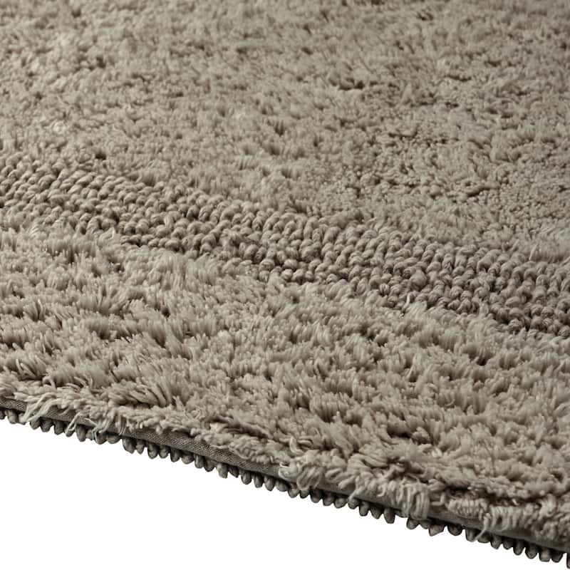 Better Trends Bath Rugs 100% Cotton Reversible Highly Water Absorbent Bathroom Rug for Shower, Sink, Bath Mats - Lux Collection