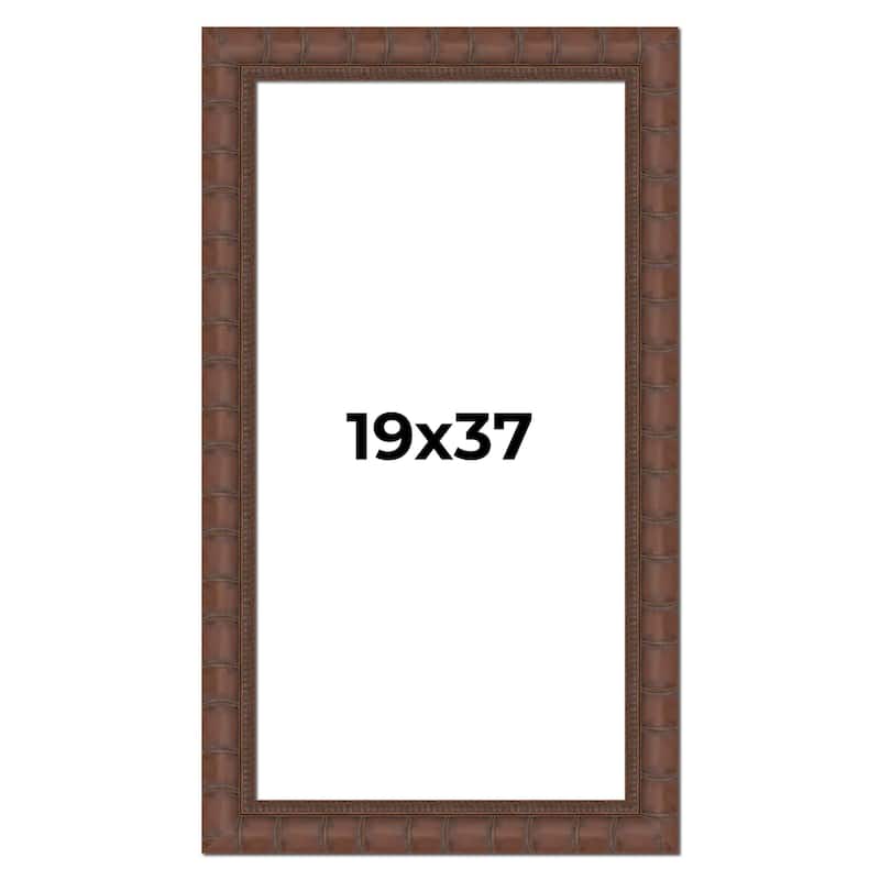 19x37 Frame Pewter Solid Wood Picture Frame Width 1.625 Inches | Interior Frame Depth 0.6875 Inches
