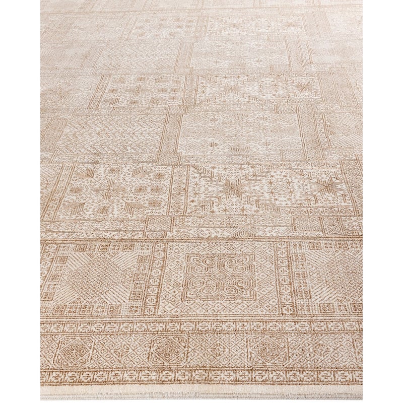 Ikat One-of-a-Kind Hand-Knotted Area Rug, Ivory - 9' 2" x 12' 4"