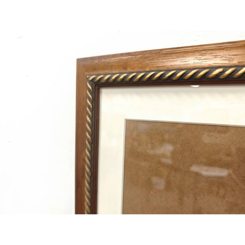 Solid Wood Picture Frame - Replaceable Canvas Art Frame with Organic Glass, Elegant Framed Wall Decor for Living Room