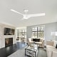preview thumbnail 32 of 58, YUHAO 56 inch 6 Speed Quiet DC Motor Indoor Matte White Ceiling Fans with Lights and Remote Control