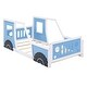 preview thumbnail 12 of 22, Classic Design Twin Size Car-Shaped Platform Bed with Wheels,Sturdy Pine Wood and Safety Guardrail