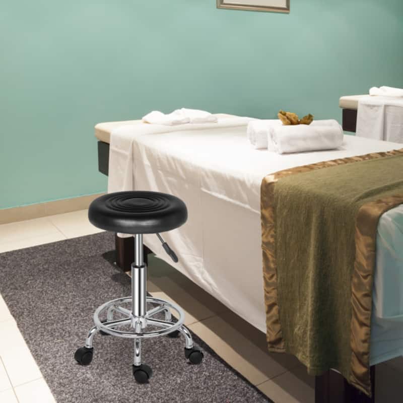 Round Stool with Lines Rotation Bar Stool - 13 x 13 x 24