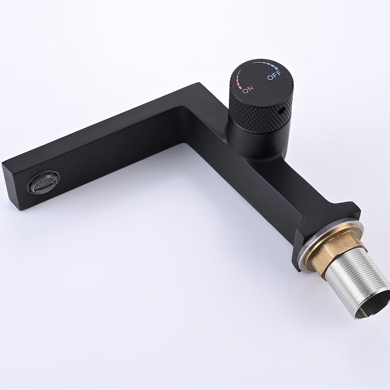 Single Handle Bathroom Faucet Brass 1 Hole Modern Bathroom Sink Basin Faucets Matte Black