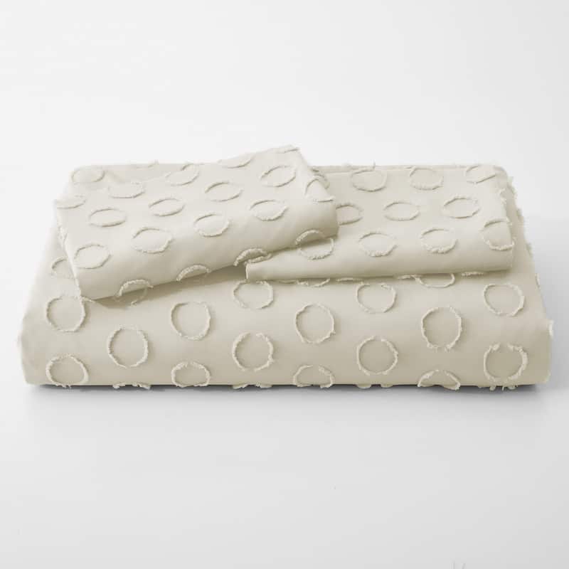Circle Clipped Jacquard Duvet Cover Set