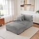 preview thumbnail 81 of 116, Modular Armchair and Ottoman Set with Adjustable Headrest, Flannel Upholstery