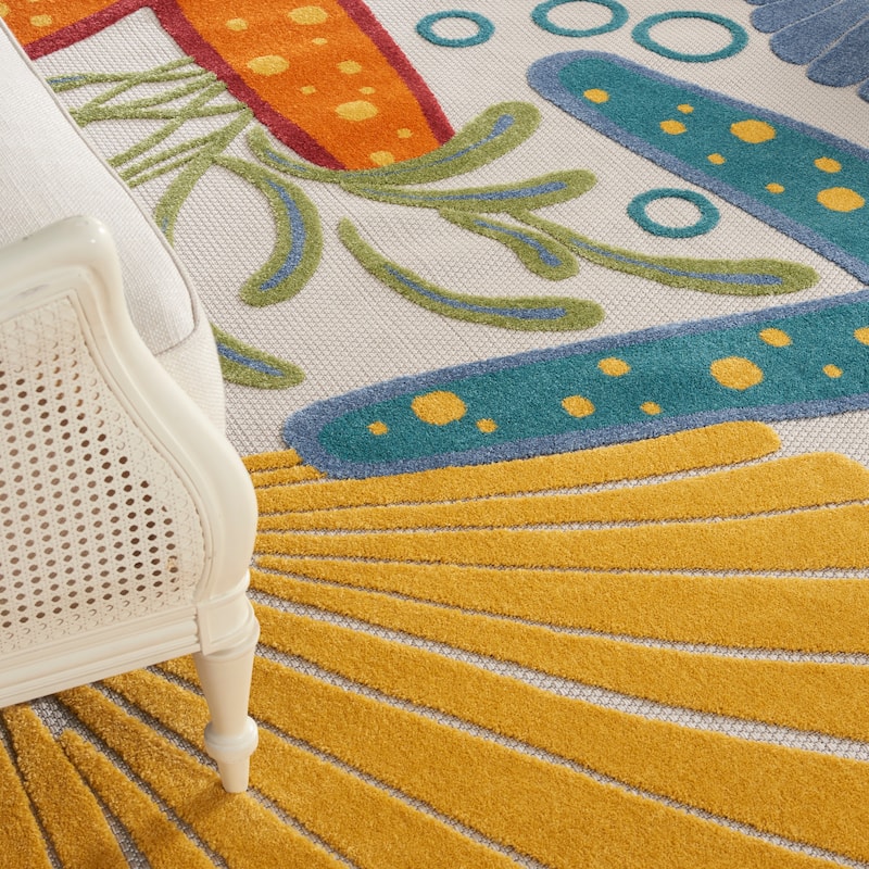 Nourison Aloha Coastal Starfish Indoor/Outdoor Area Rug