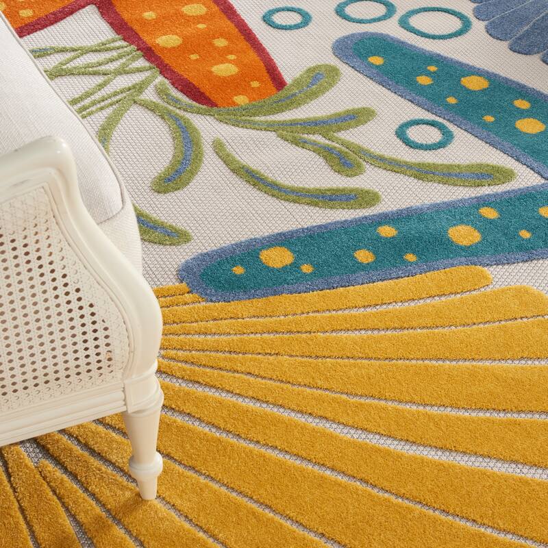 Nourison Aloha Coastal Starfish Indoor/Outdoor Area Rug