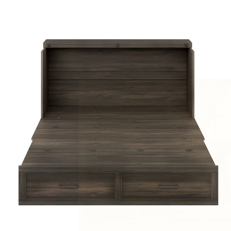 Foldable Platform Bed with Large Storage Drawer