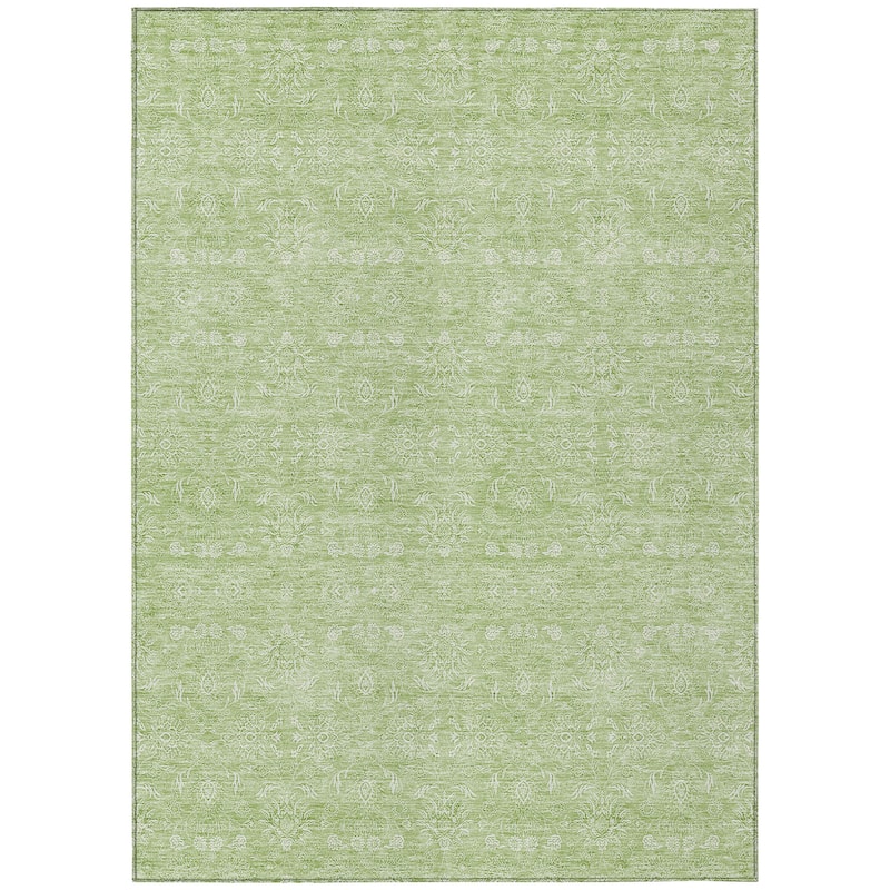 Machine Washable Indoor/ Outdoor Chantille Traditional Floral Rug