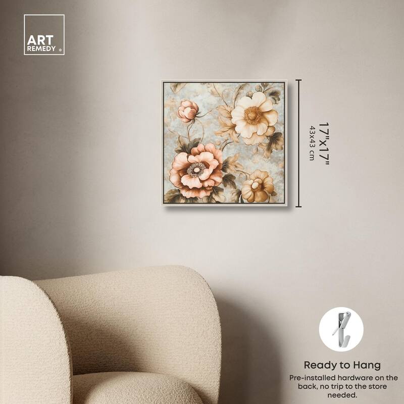 Retro Rose I Canvas by Art Remedy
