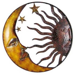 Metal Sun/ Moon Wall Decor - Free Shipping On Orders Over $45 - Overstock.com - 17201180