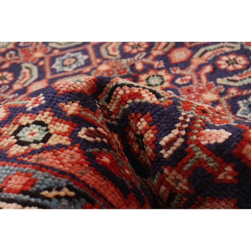 ECARPETGALLERY Hand-knotted Andelz Navy Wool Rug - 3'5 x 10'5