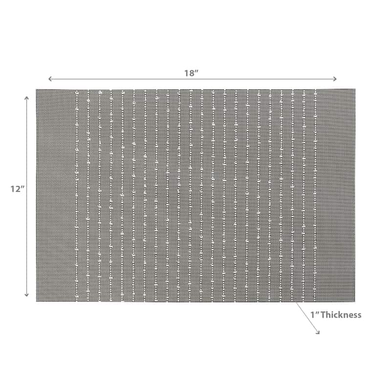 Vinyl Cotton Placemat Pinstripe Sage Green - Set of 12