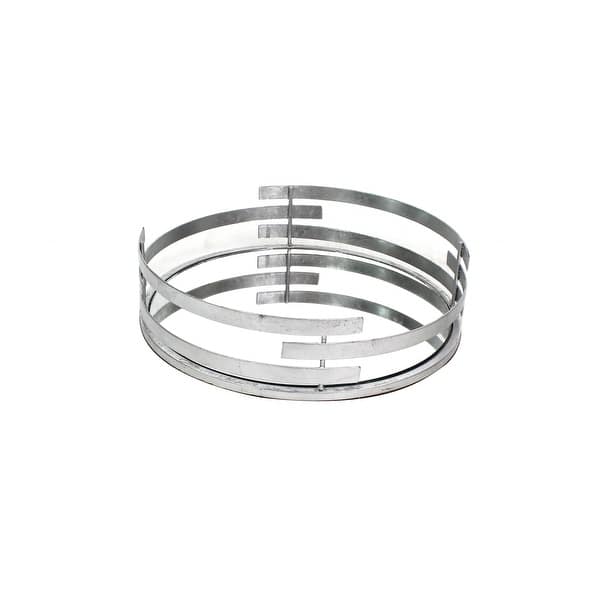 14 X 14 X 4 Silver Minimalist Line  Mirror Tray