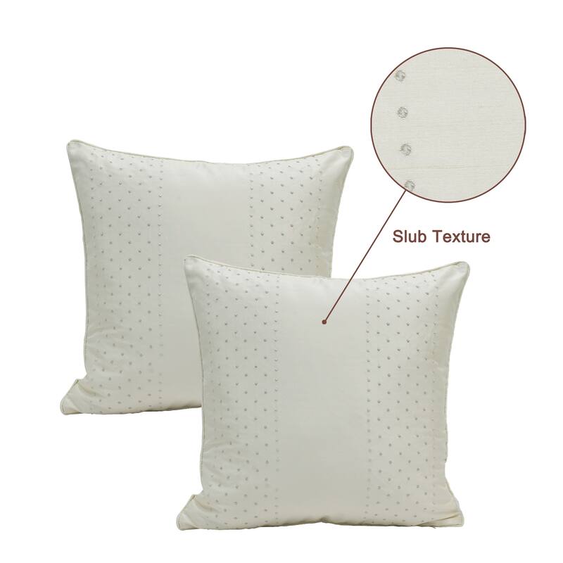 Marquesa Dots Slub Texture Pillow Shell 2 Piece Set, NO INSERT
