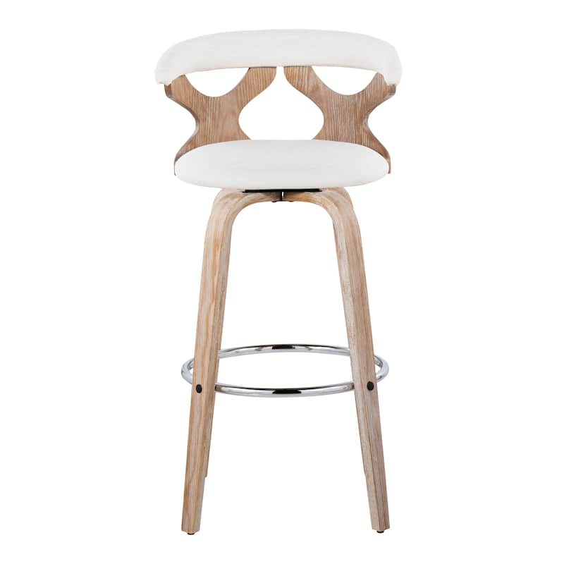 Carson Carrington Viby 30" Fixed-Height Bar Stool with Bent Wood Legs & Round Footrest (Set of 2)