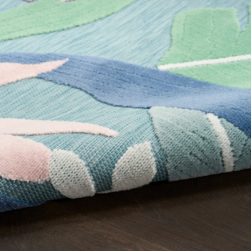 Nourison Suncoast Indoor/Outdoor Floral Area Rug.