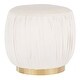 preview thumbnail 1 of 13, Silver Orchid Ralph Velvet & Gold Contemporary Metal Ottoman