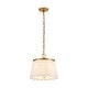 preview thumbnail 1 of 5, 3-light pendant light white chandelier light brass hallway light