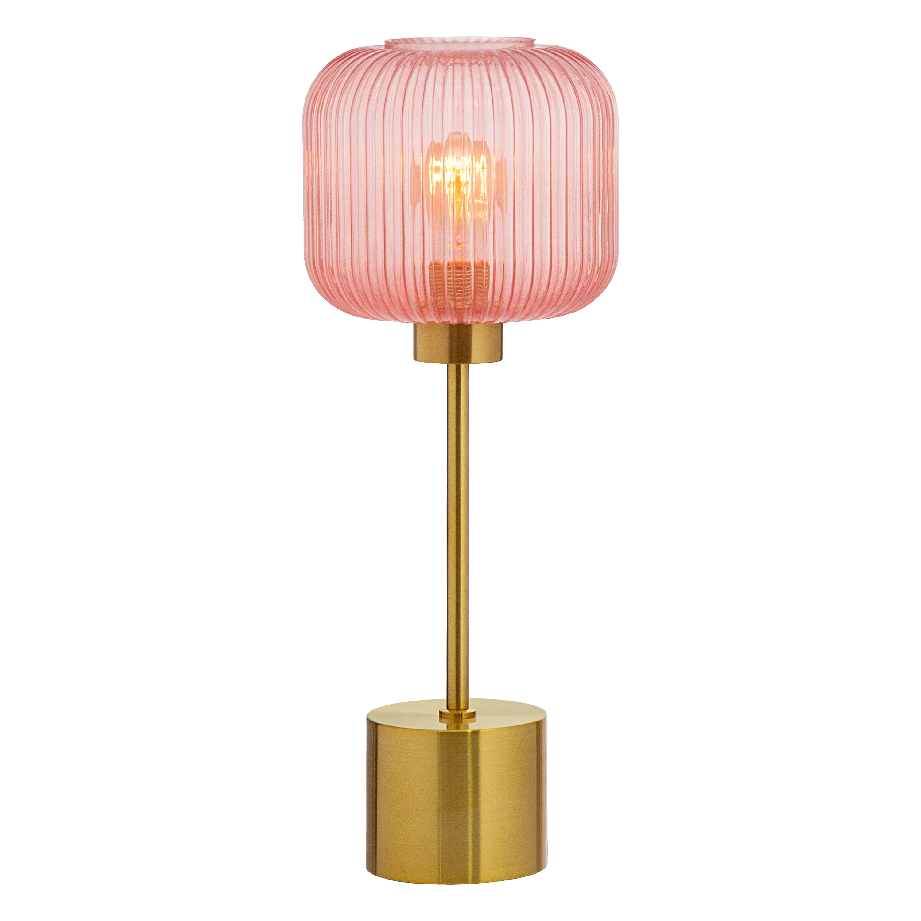Rowan River of Goods 21.25 Inch Brushed Gold Metal Table Lamp with