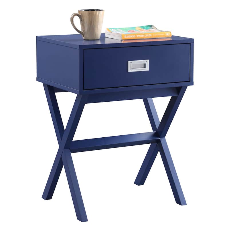 End Table with Spacious Drawer and Wide Surface, Modern Storage Side Table for Lamps, Décor and Everyday Living Room Use - 15.75