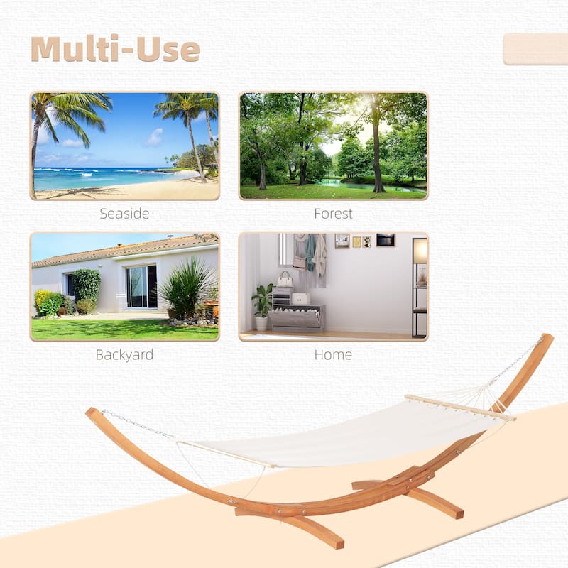 Cotton Hammock with Wooden Stand