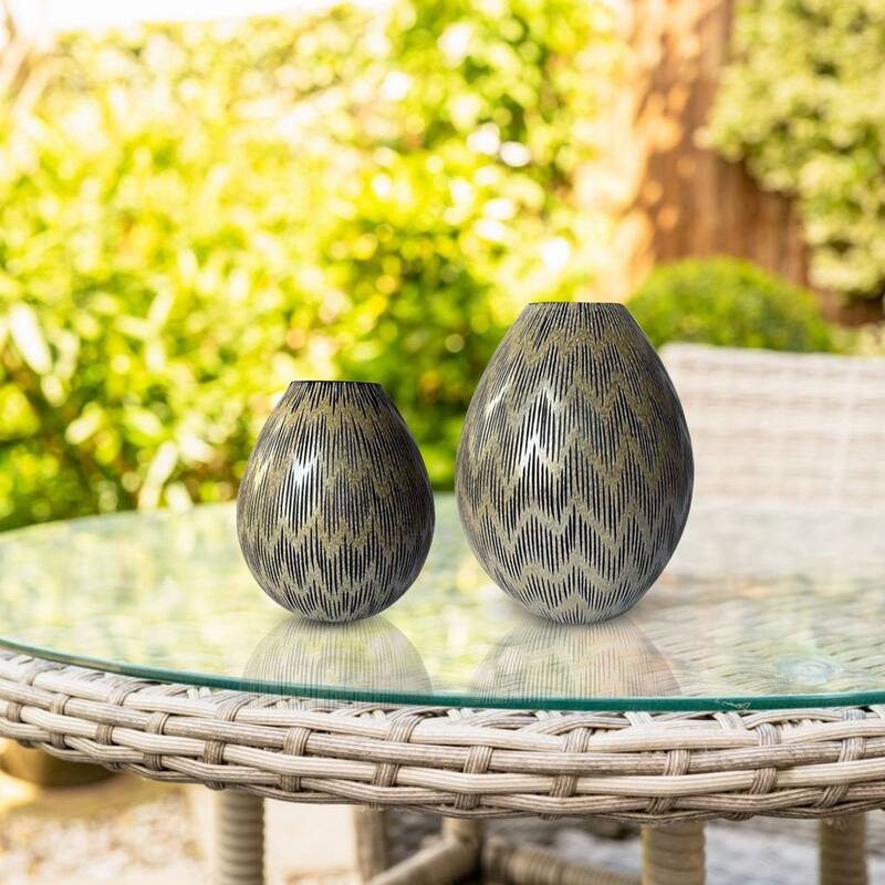 Set of 2 Handblown Glass Vases