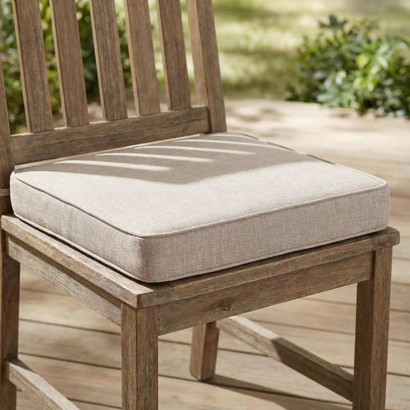 Roomfitters Noah Outdoor Dining Chair Cushion with Ties, Water Repellent Fabric, Patio Pad