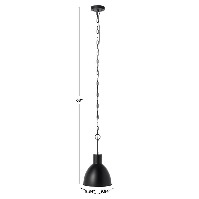 SAFAVIEH Lighting Annelouise 10" Modern & Contemporary Outdoor Pendant - 10" W x 10" D x 63" H - Black - 10Wx10Dx63H