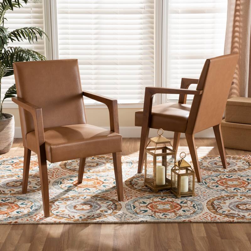 Andrea Mid-Century Modern 2-PC Armchair Set