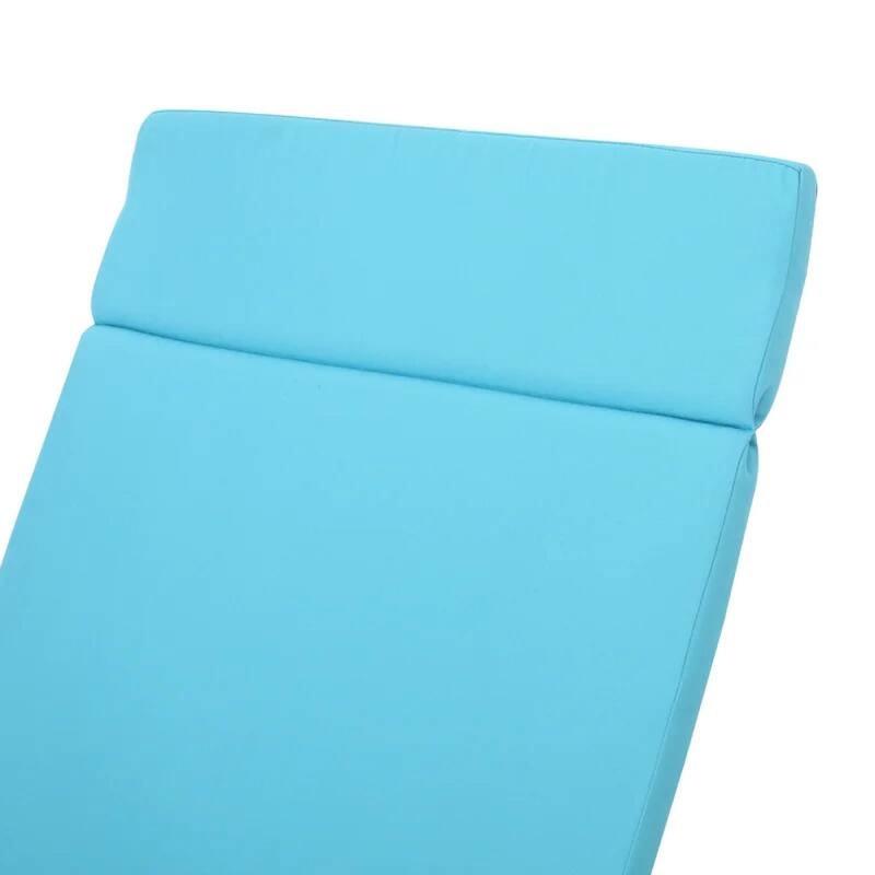 Roomfitters Salem Outdoor Chaise Lounge Cushion with Ties, Water Resistant, Patio Pad