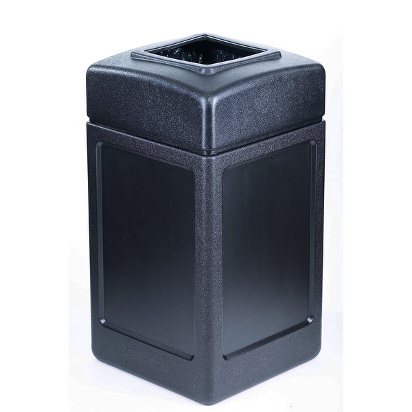 OpenTop Indoor/Outdoor Square 42 Gallon Large Waste Trash Container
