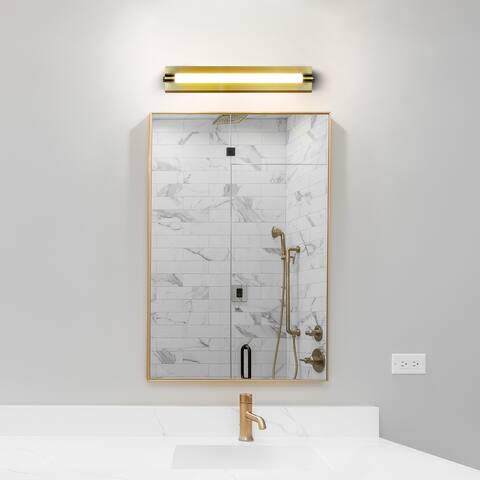VONN Lighting Procyon 24" ETL Certified Integrated LED ADA Compliant Bathroom Lighting Fixture in Antique Brass